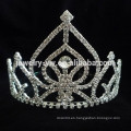 Accesorios de lujo del pelo plata plateada cristal princesa corona diadema